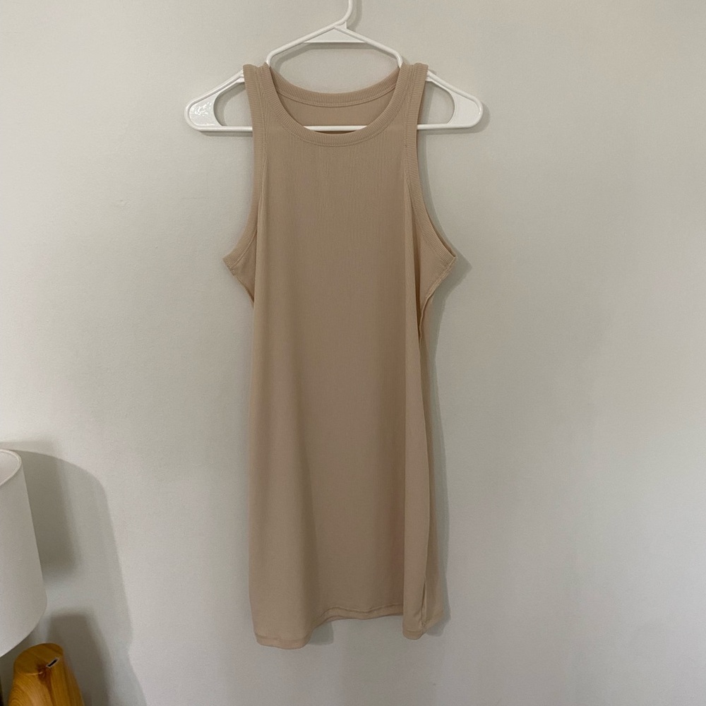 Beige body con dress
